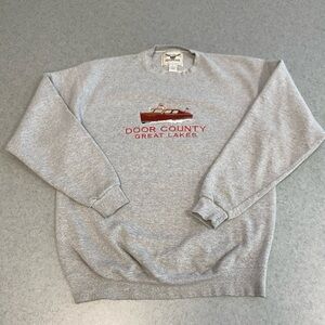 Vintage Oarsman 913 “Door County Great Lakes” Embroidered Sweatshirt—Large